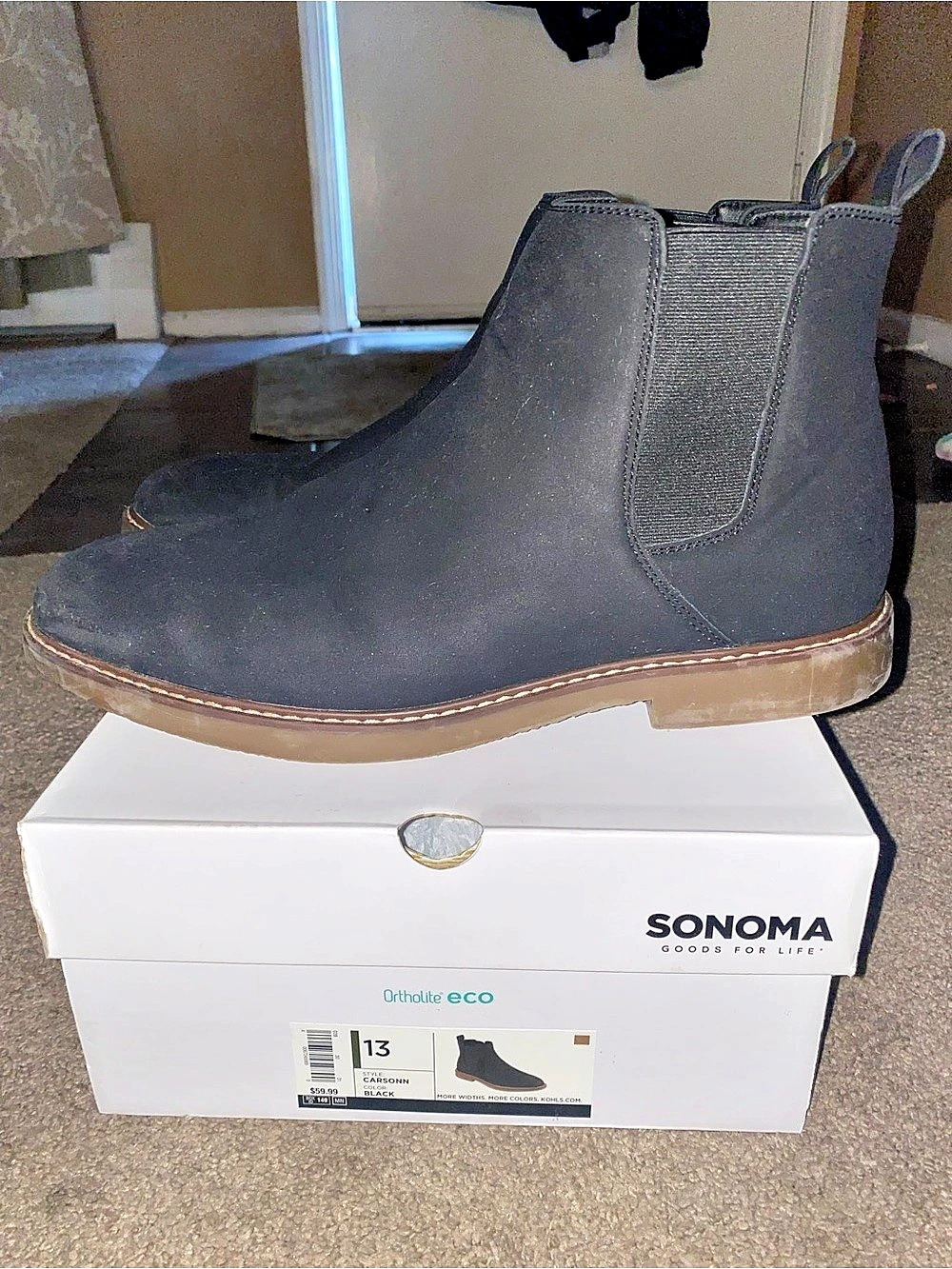Sonoma Goods For Life Carsonn Chelsea Boots Black & Brown US 13